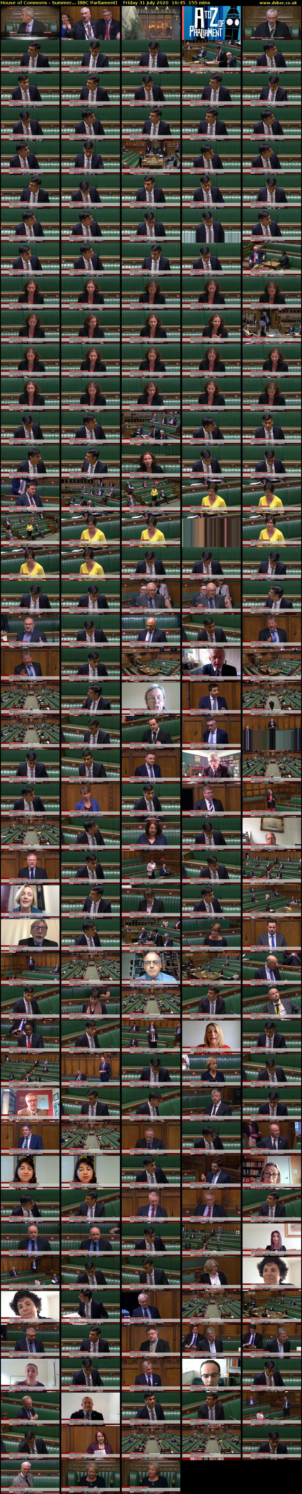 House of Commons - Summer... (BBC Parliament) Friday 31 July 2020 16:45 - 19:20