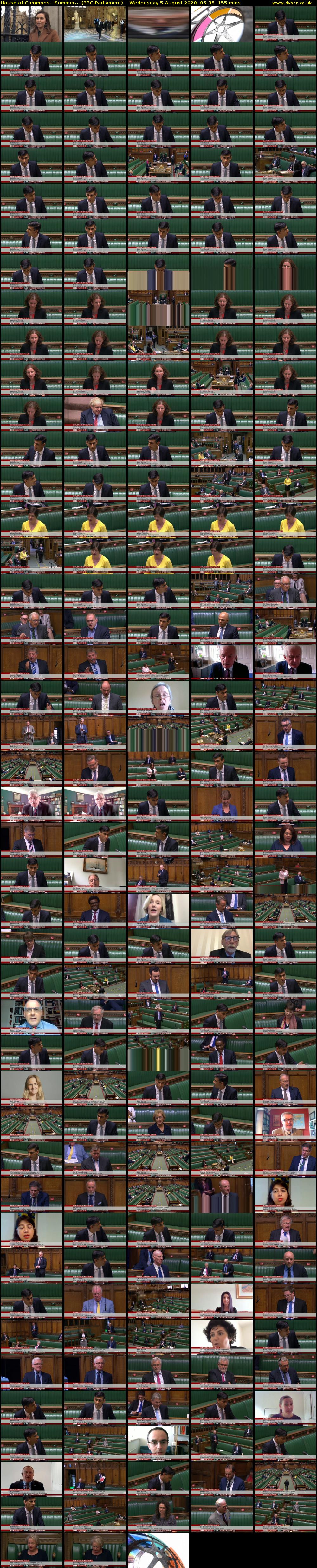House of Commons - Summer... (BBC Parliament) Wednesday 5 August 2020 05:35 - 08:10