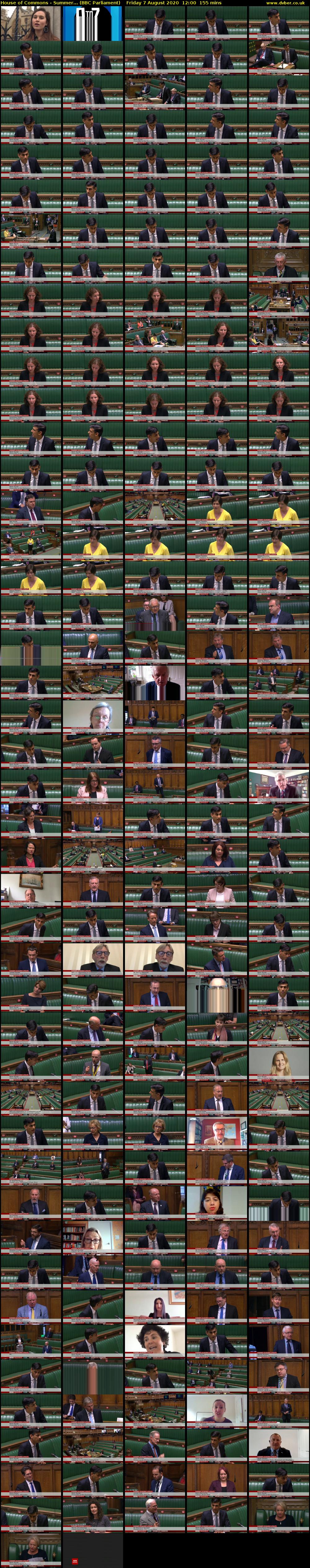 House of Commons - Summer... (BBC Parliament) Friday 7 August 2020 12:00 - 14:35
