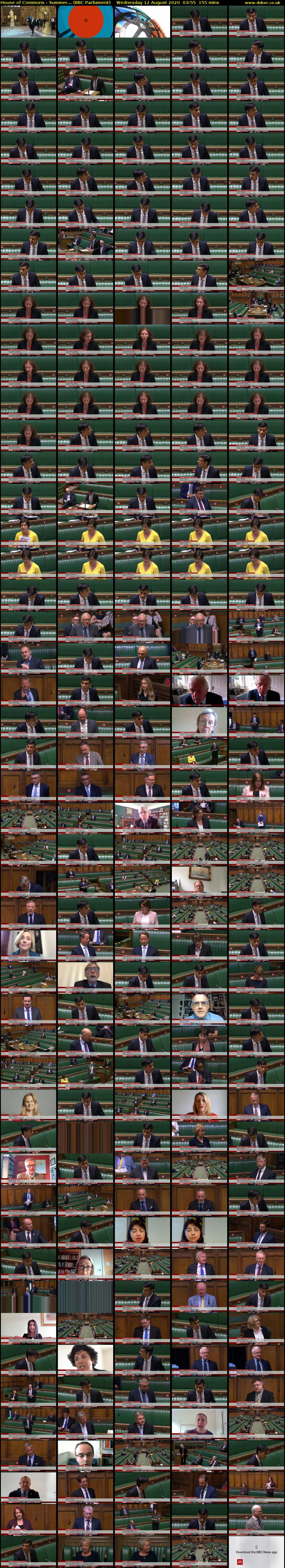 House of Commons - Summer... (BBC Parliament) Wednesday 12 August 2020 03:55 - 06:30