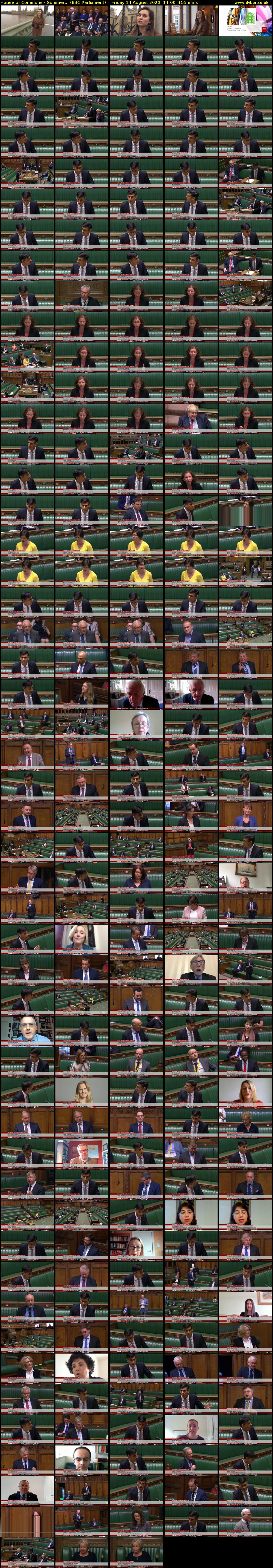 House of Commons - Summer... (BBC Parliament) Friday 14 August 2020 14:00 - 16:35