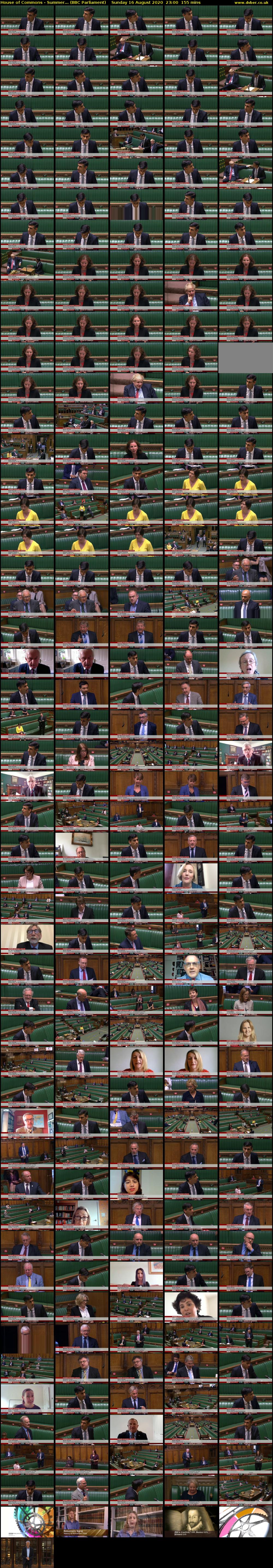 House of Commons - Summer... (BBC Parliament) Sunday 16 August 2020 23:00 - 01:35