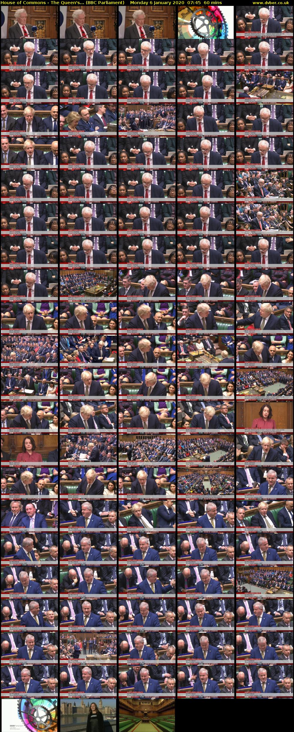 House of Commons - The Queen's... (BBC Parliament) Monday 6 January 2020 07:45 - 08:45