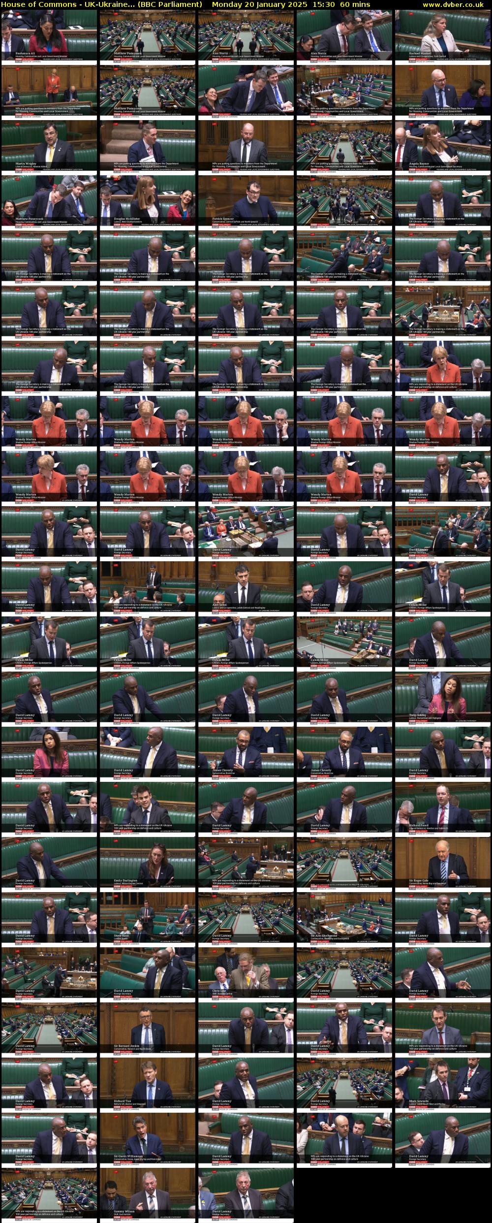 House of Commons - UK-Ukraine... (BBC Parliament) Monday 20 January 2025 15:30 - 16:30