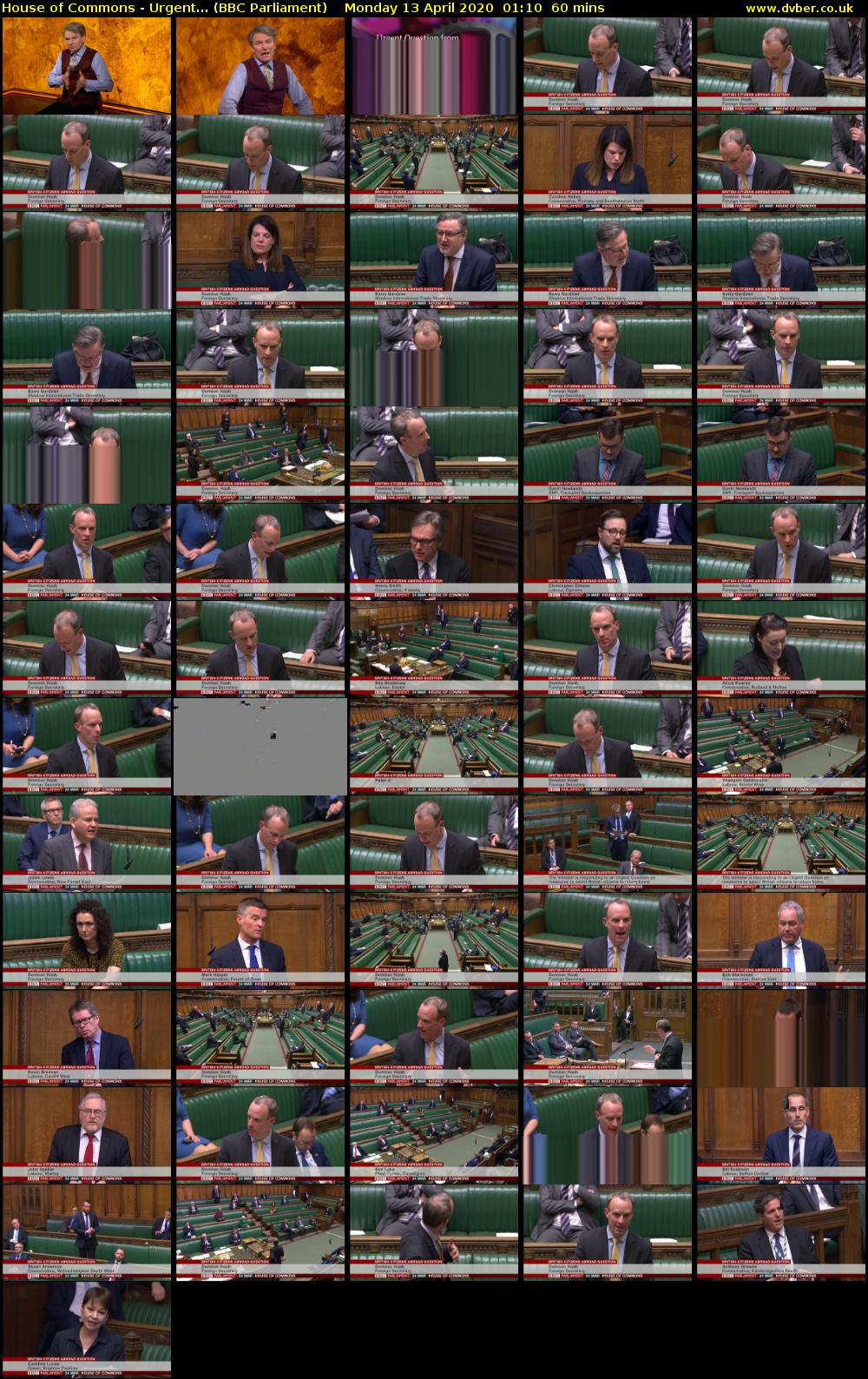 House of Commons - Urgent... (BBC Parliament) Monday 13 April 2020 01:10 - 02:10