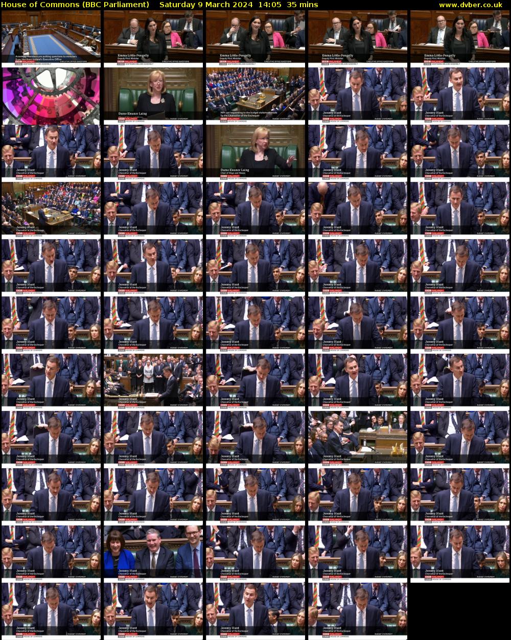 House of Commons (BBC Parliament) Saturday 9 March 2024 14:05 - 14:40