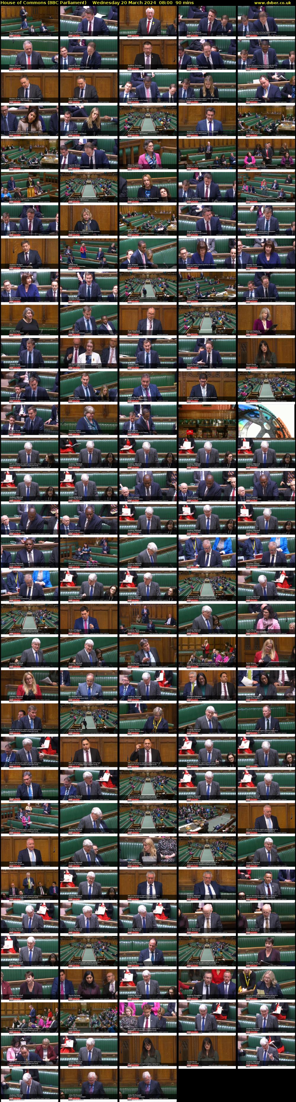 House of Commons (BBC Parliament) Wednesday 20 March 2024 08:00 - 09:30
