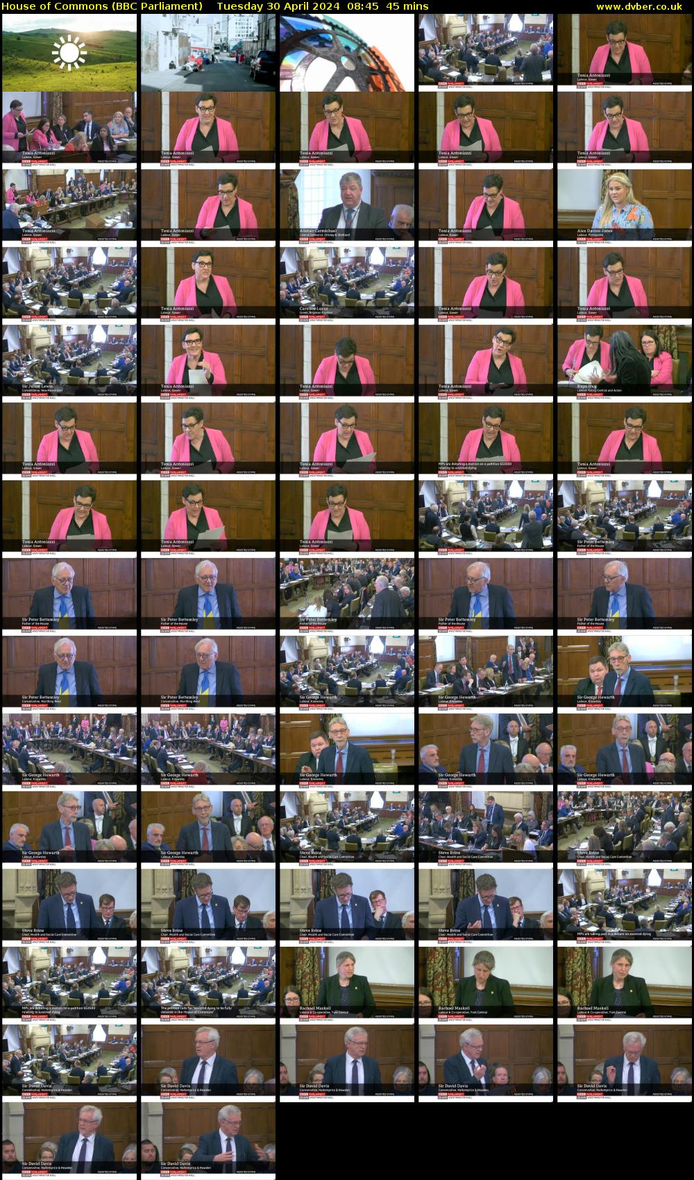 House of Commons (BBC Parliament) Tuesday 30 April 2024 08:45 - 09:30