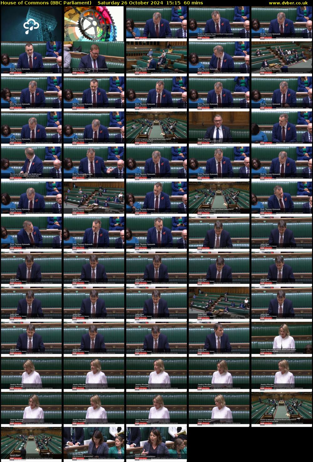 House of Commons (BBC Parliament) Saturday 26 October 2024 15:15 - 16:15