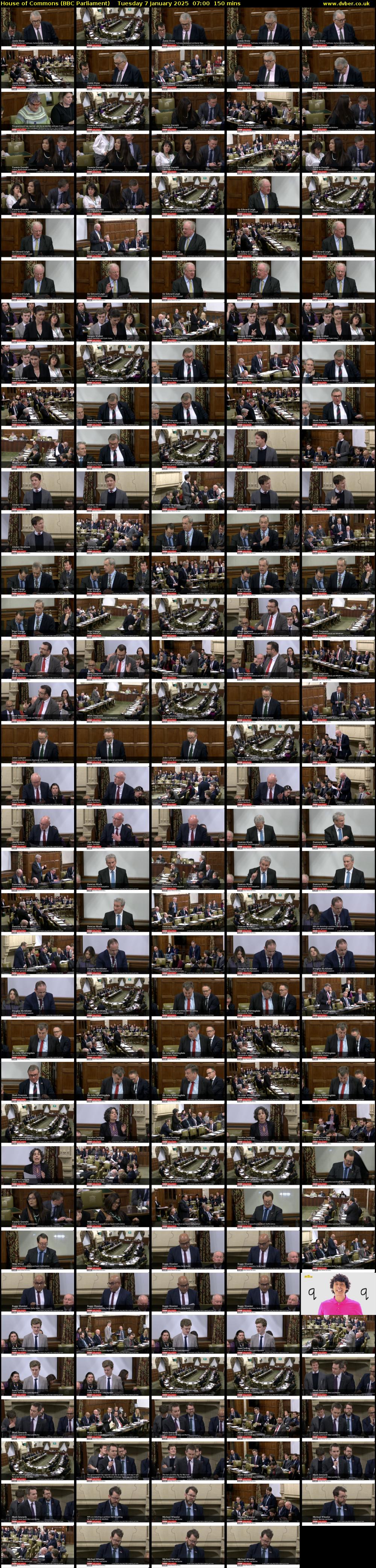 House of Commons (BBC Parliament) Tuesday 7 January 2025 07:00 - 09:30