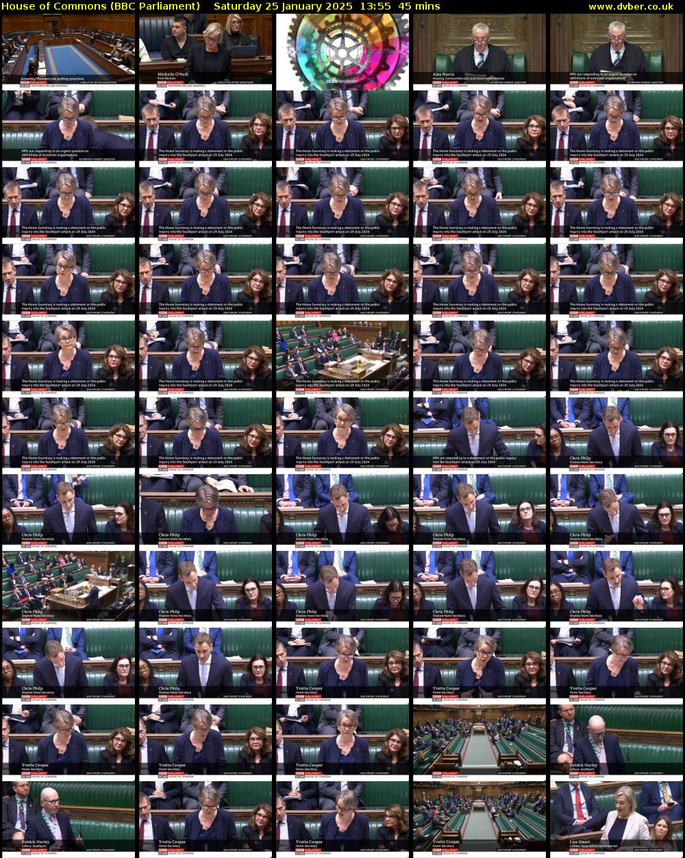House of Commons (BBC Parliament) Saturday 25 January 2025 13:55 - 14:40