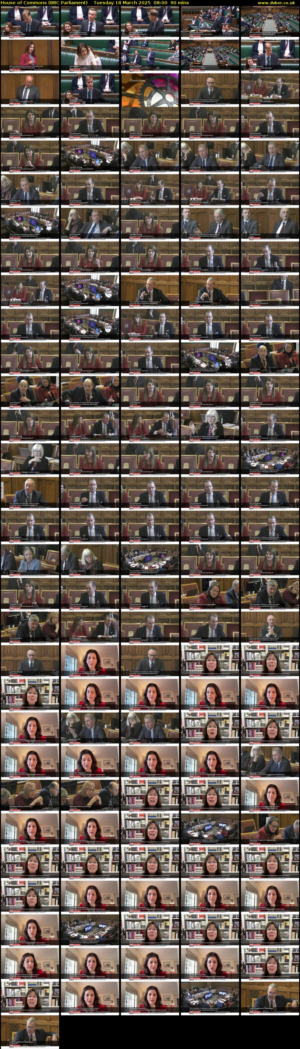 House of Commons (BBC Parliament) Tuesday 18 March 2025 08:00 - 09:30