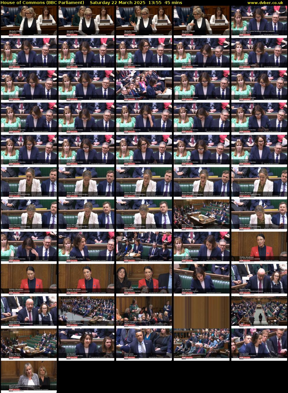 House of Commons (BBC Parliament) Saturday 22 March 2025 13:55 - 14:40