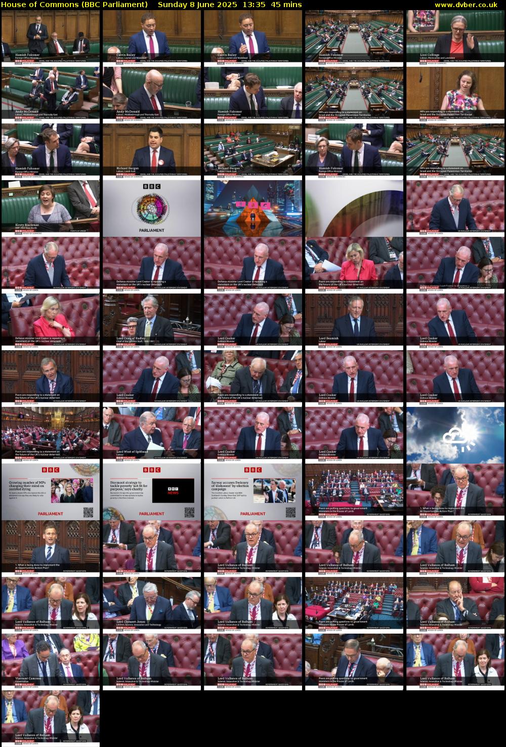 House of Commons (BBC Parliament) Sunday 8 June 2025 13:35 - 14:20