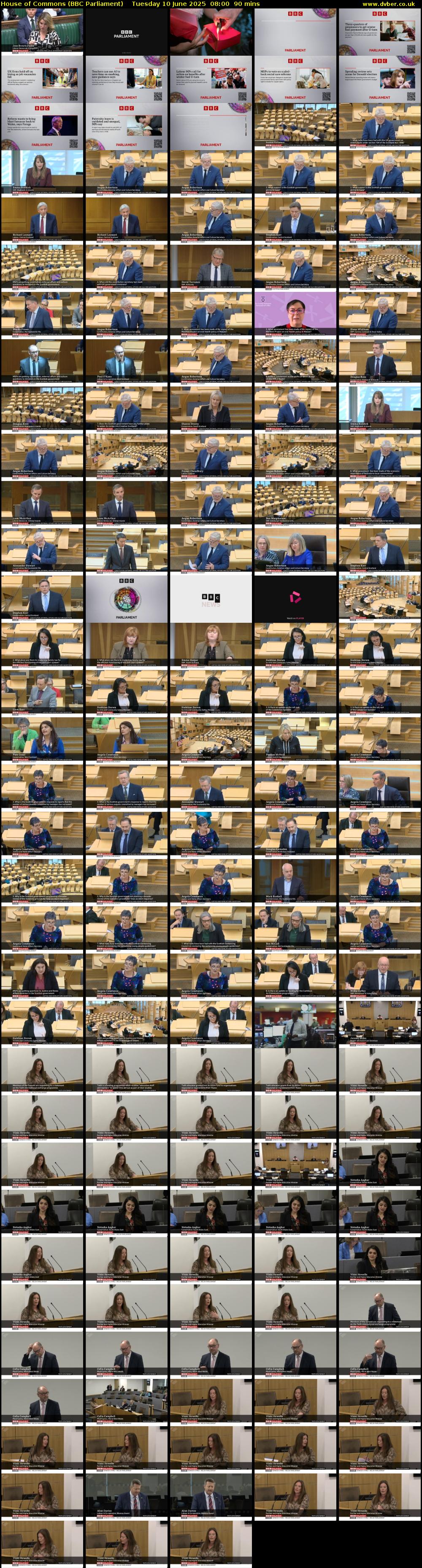 House of Commons (BBC Parliament) Tuesday 10 June 2025 08:00 - 09:30