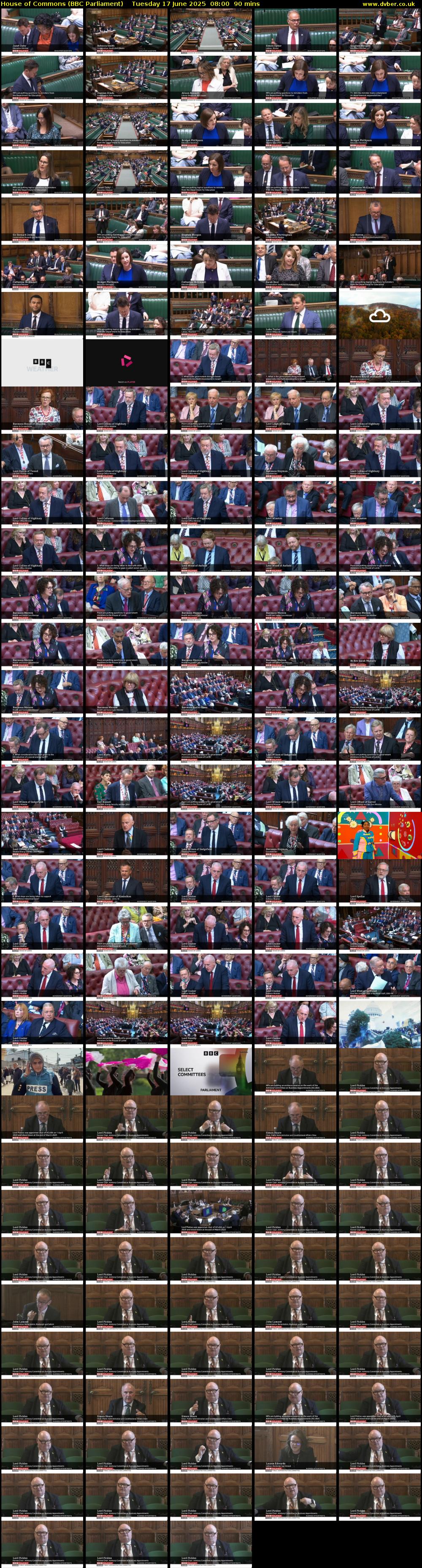 House of Commons (BBC Parliament) Tuesday 17 June 2025 08:00 - 09:30
