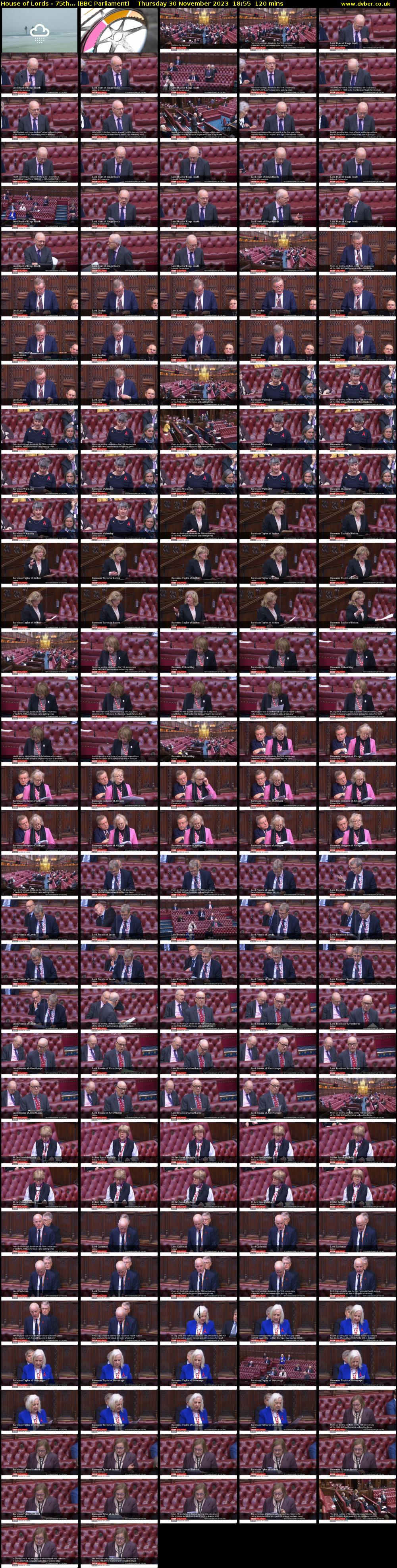 House of Lords - 75th... (BBC Parliament) Thursday 30 November 2023 18:55 - 20:55