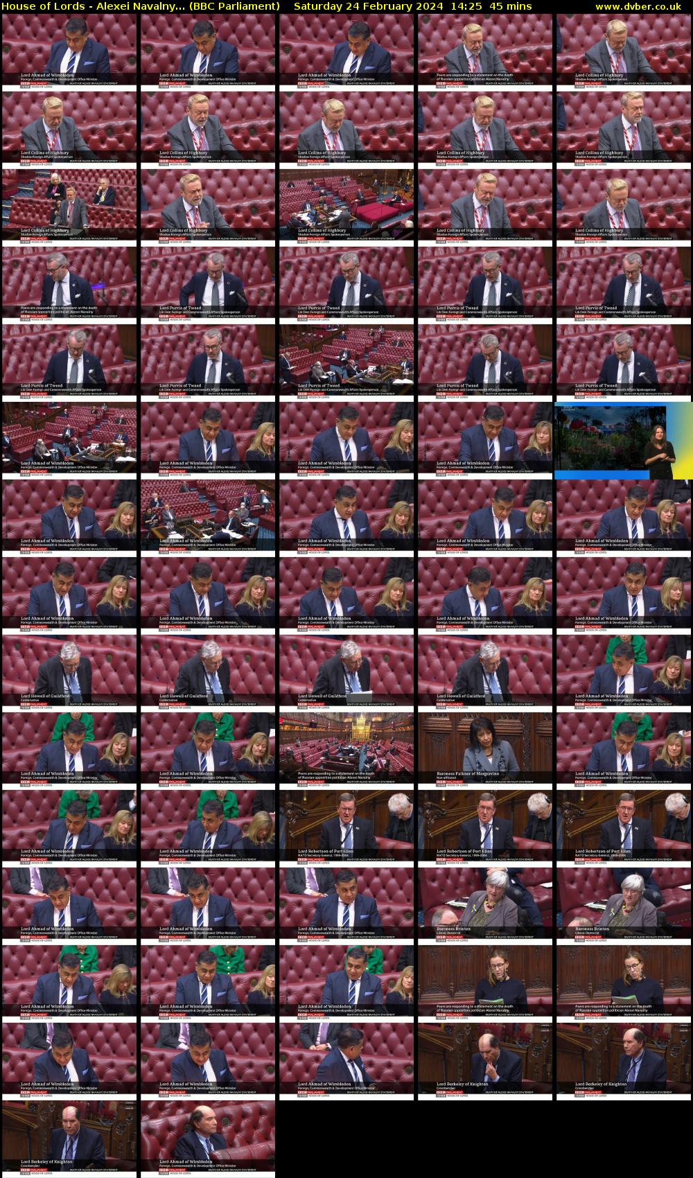 House of Lords - Alexei Navalny... (BBC Parliament) Saturday 24 February 2024 14:25 - 15:10