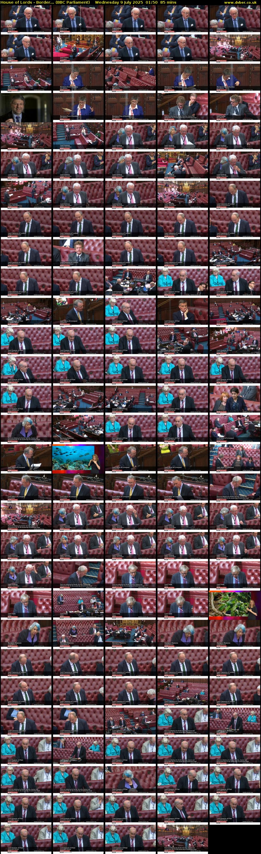 House of Lords - Border... (BBC Parliament) Wednesday 9 July 2025 01:50 - 03:15