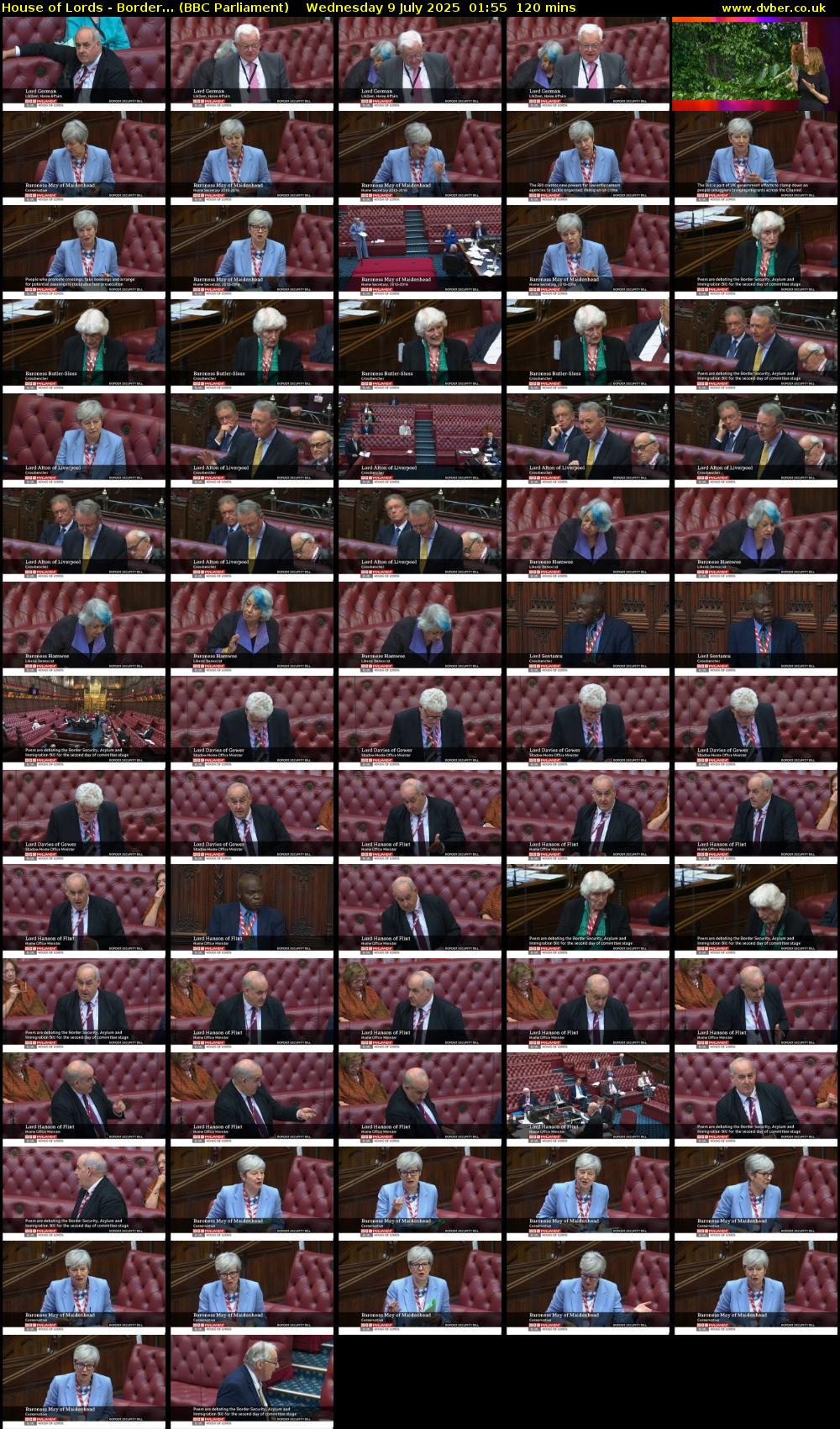 House of Lords - Border... (BBC Parliament) Wednesday 9 July 2025 01:55 - 03:55