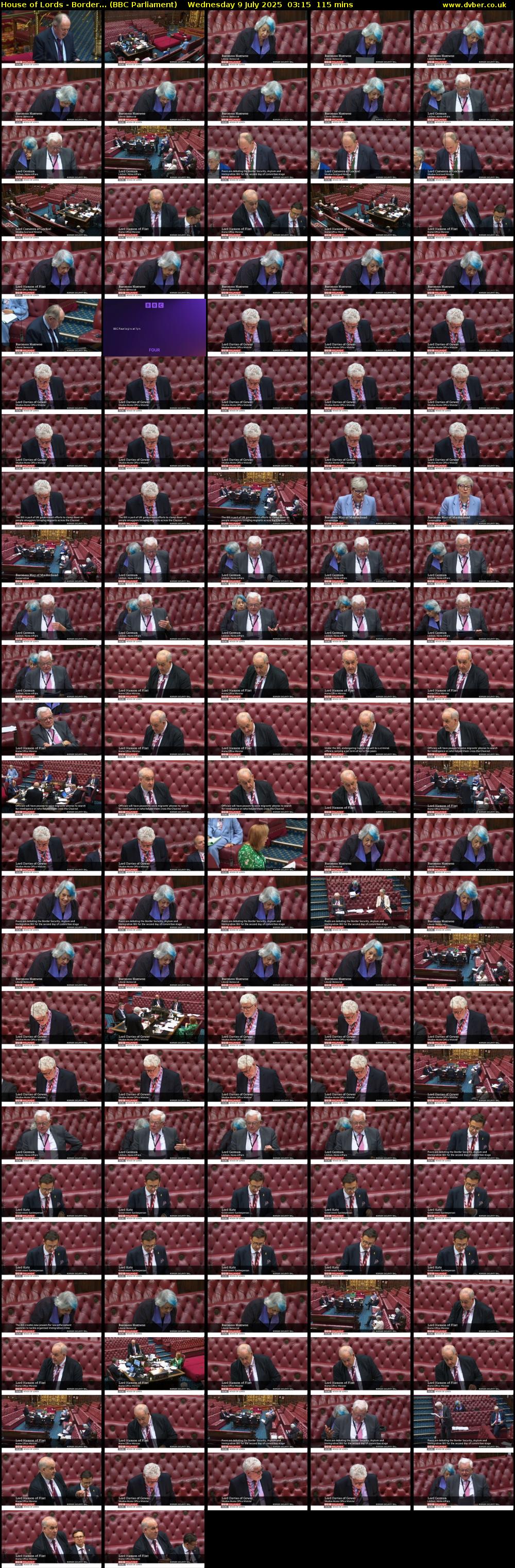 House of Lords - Border... (BBC Parliament) Wednesday 9 July 2025 03:15 - 05:10