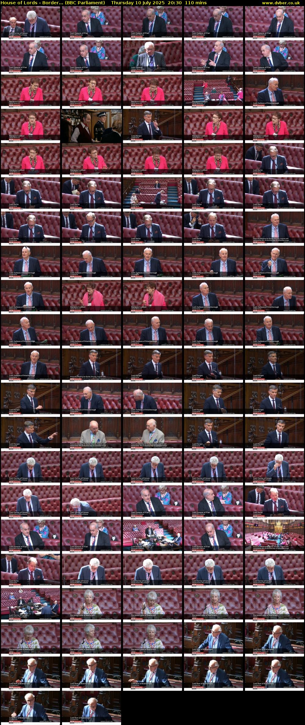 House of Lords - Border... (BBC Parliament) Thursday 10 July 2025 20:30 - 22:20