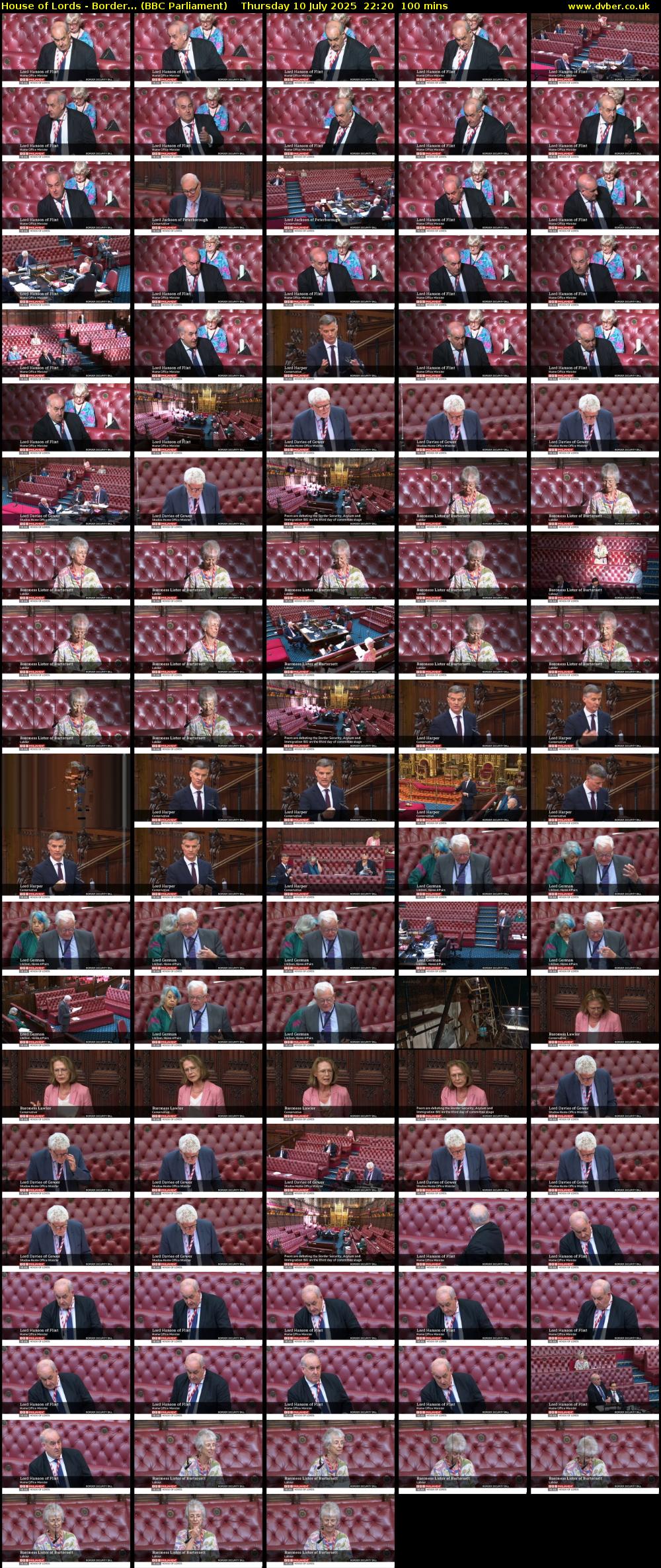 House of Lords - Border... (BBC Parliament) Thursday 10 July 2025 22:20 - 00:00