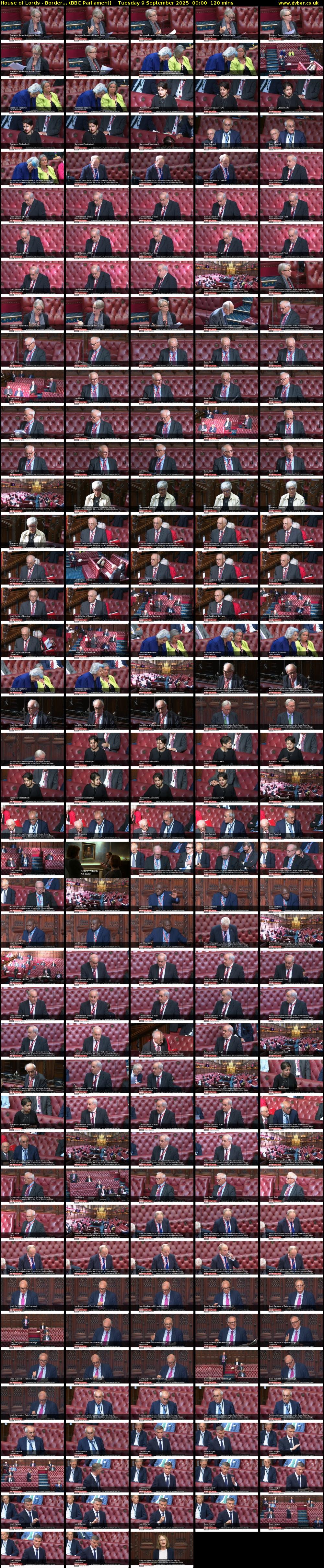 House of Lords - Border... (BBC Parliament) Tuesday 9 September 2025 00:00 - 02:00