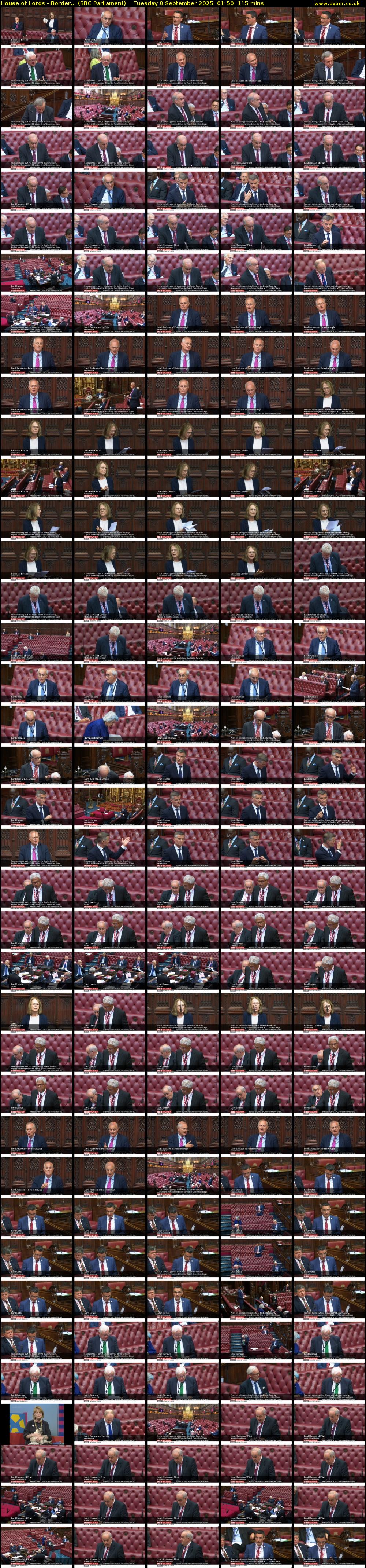House of Lords - Border... (BBC Parliament) Tuesday 9 September 2025 01:50 - 03:45