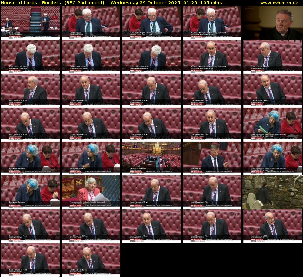 House of Lords - Border... (BBC Parliament) Wednesday 29 October 2025 01:20 - 03:05
