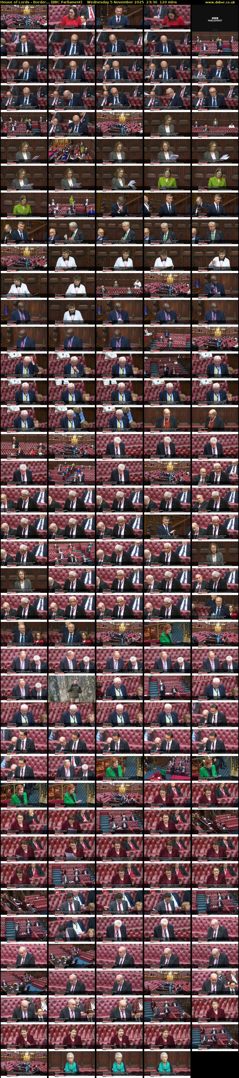 House of Lords - Border... (BBC Parliament) Wednesday 5 November 2025 23:30 - 01:30