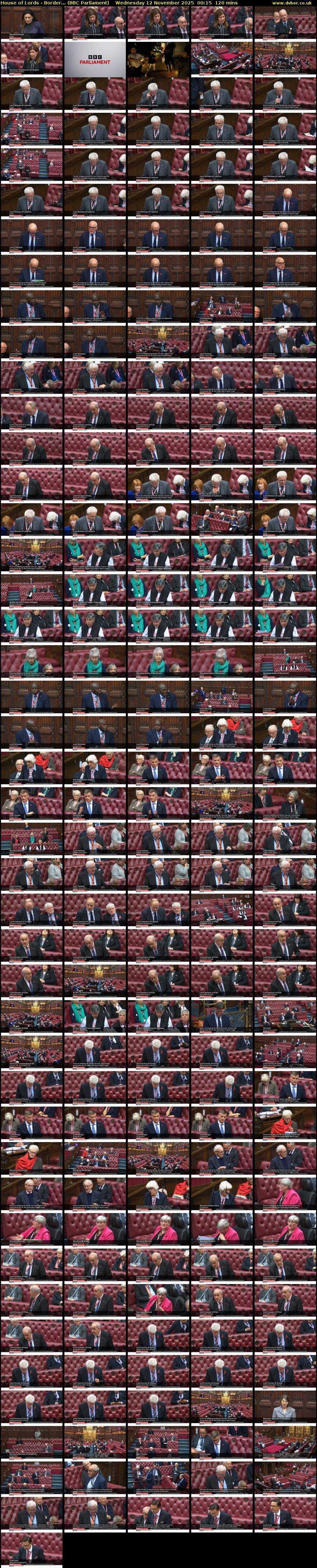 House of Lords - Border... (BBC Parliament) Wednesday 12 November 2025 00:15 - 02:15