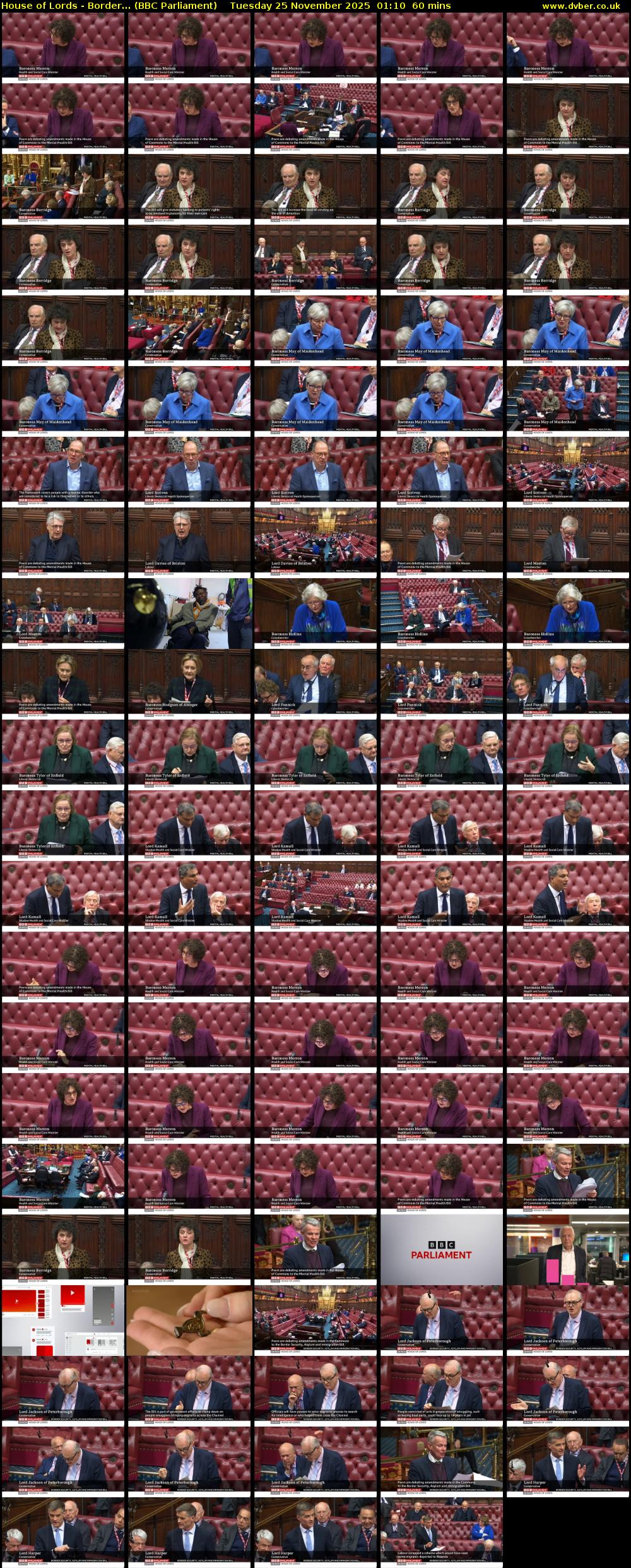 House of Lords - Border... (BBC Parliament) Tuesday 25 November 2025 01:10 - 02:10