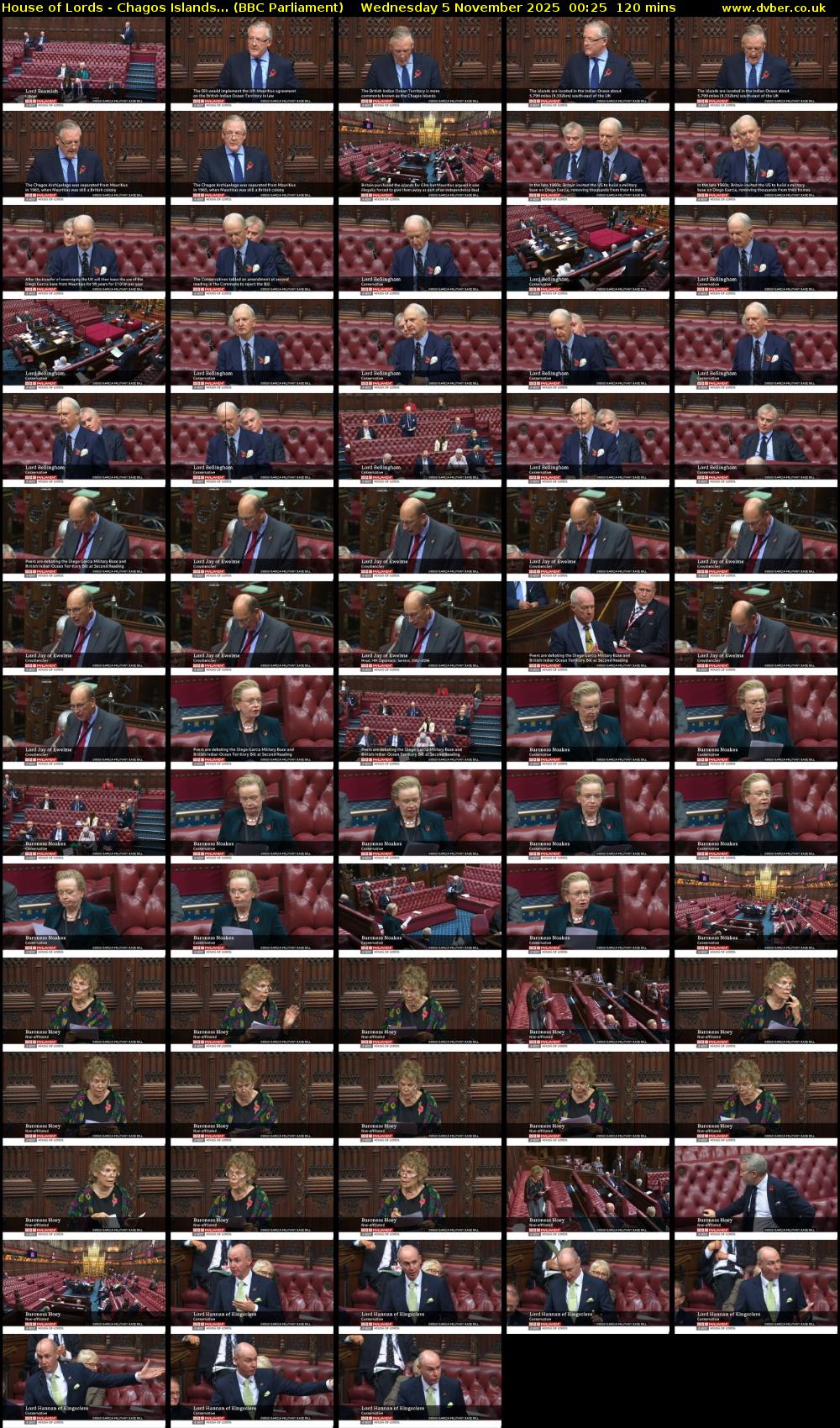 House of Lords - Chagos Islands... (BBC Parliament) Wednesday 5 November 2025 00:25 - 02:25