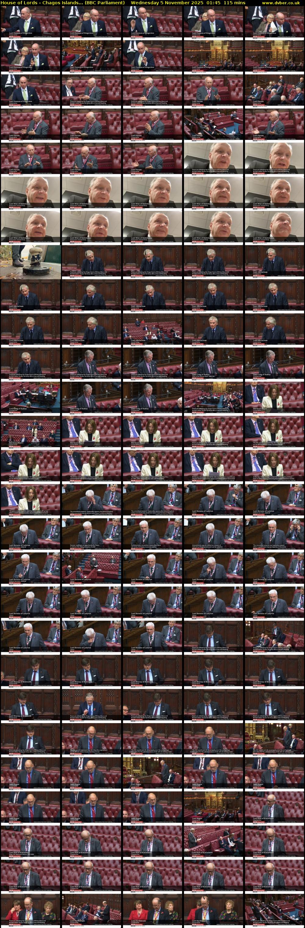 House of Lords - Chagos Islands... (BBC Parliament) Wednesday 5 November 2025 01:45 - 03:40