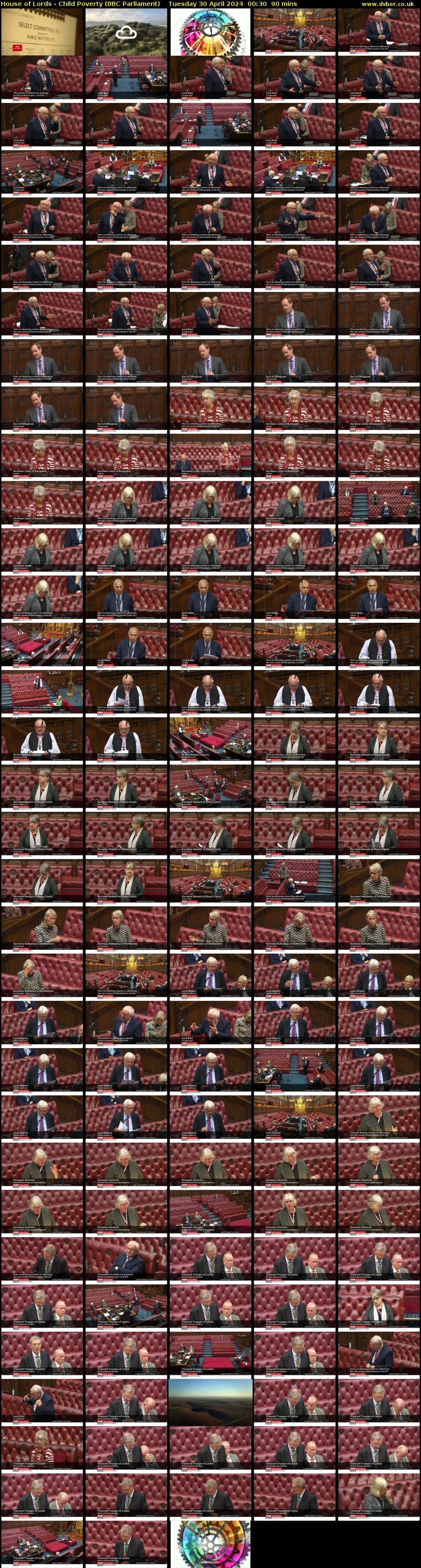 House of Lords - Child Poverty (BBC Parliament) Tuesday 30 April 2024 00:30 - 02:00