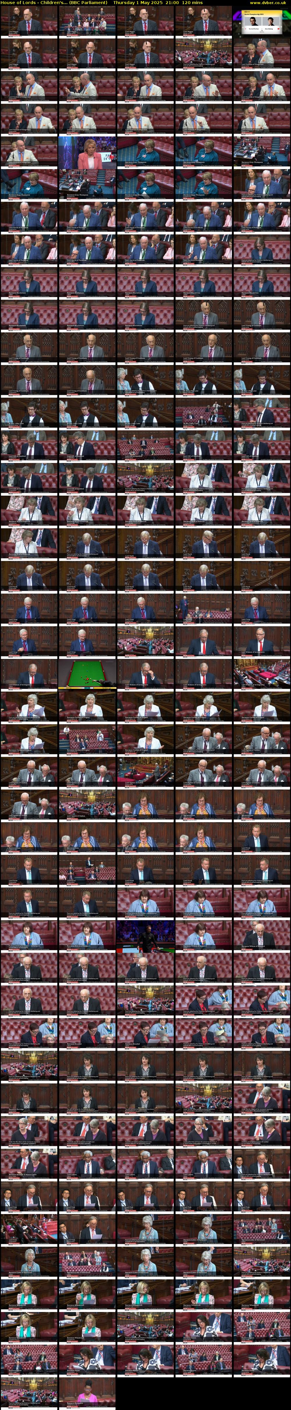 House of Lords - Children's... (BBC Parliament) Thursday 1 May 2025 21:00 - 23:00