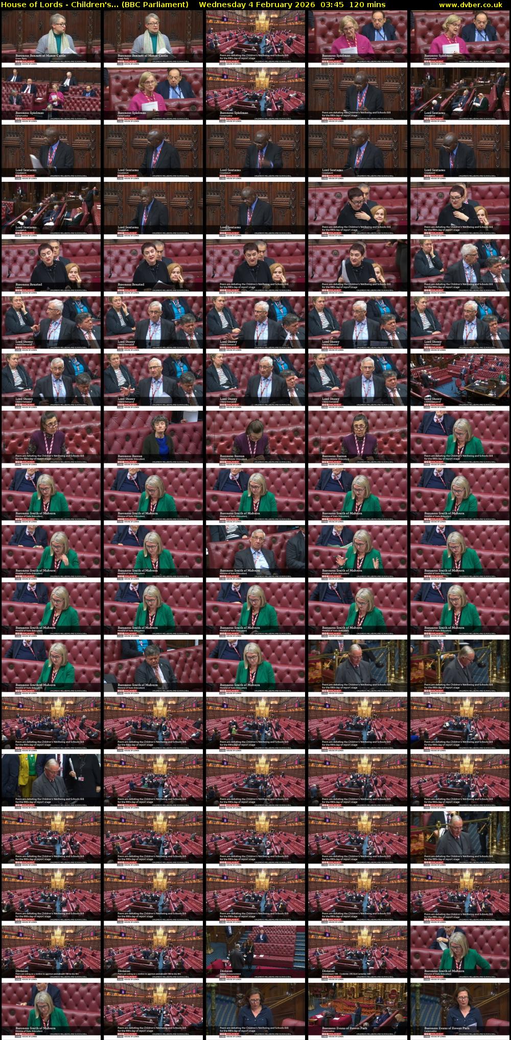 House of Lords - Children's... (BBC Parliament) Wednesday 4 February 2026 03:45 - 05:45