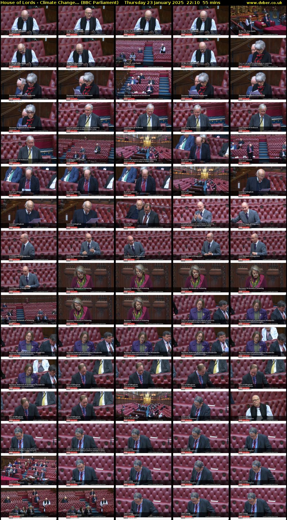House of Lords - Climate Change... (BBC Parliament) Thursday 23 January 2025 22:10 - 23:05