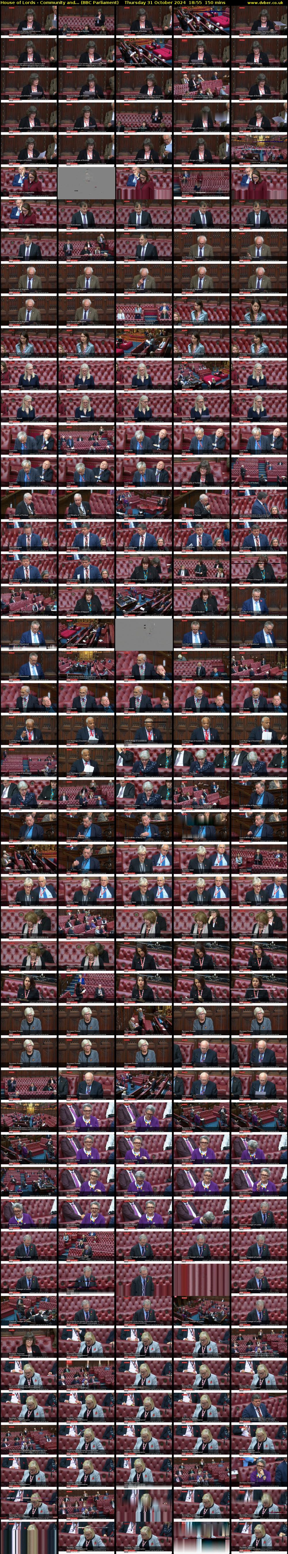 House of Lords - Community and... (BBC Parliament) Thursday 31 October 2024 18:55 - 21:25