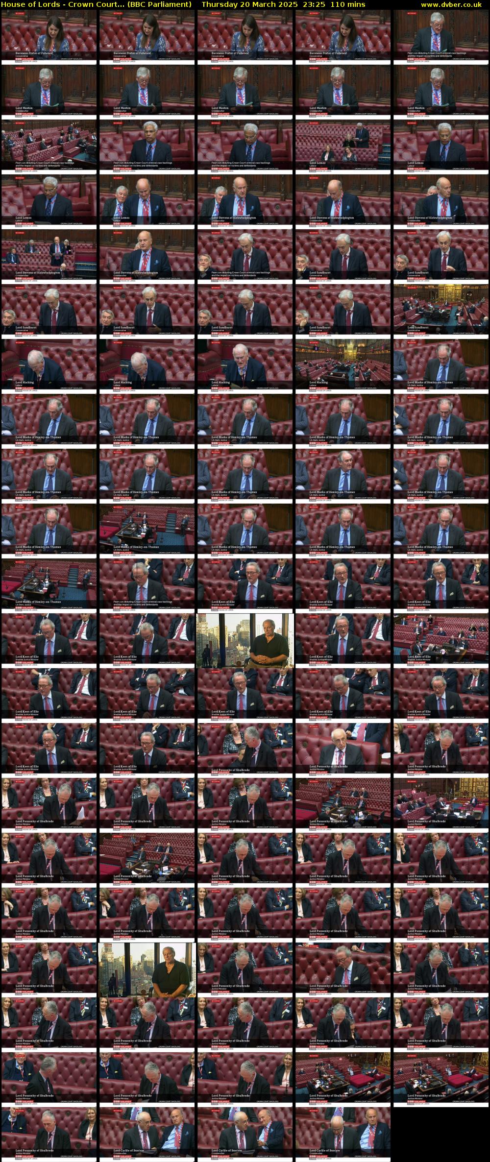 House of Lords - Crown Court... (BBC Parliament) Thursday 20 March 2025 23:25 - 01:15