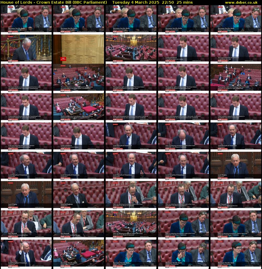 House of Lords - Crown Estate Bill (BBC Parliament) Tuesday 4 March 2025 22:50 - 23:15