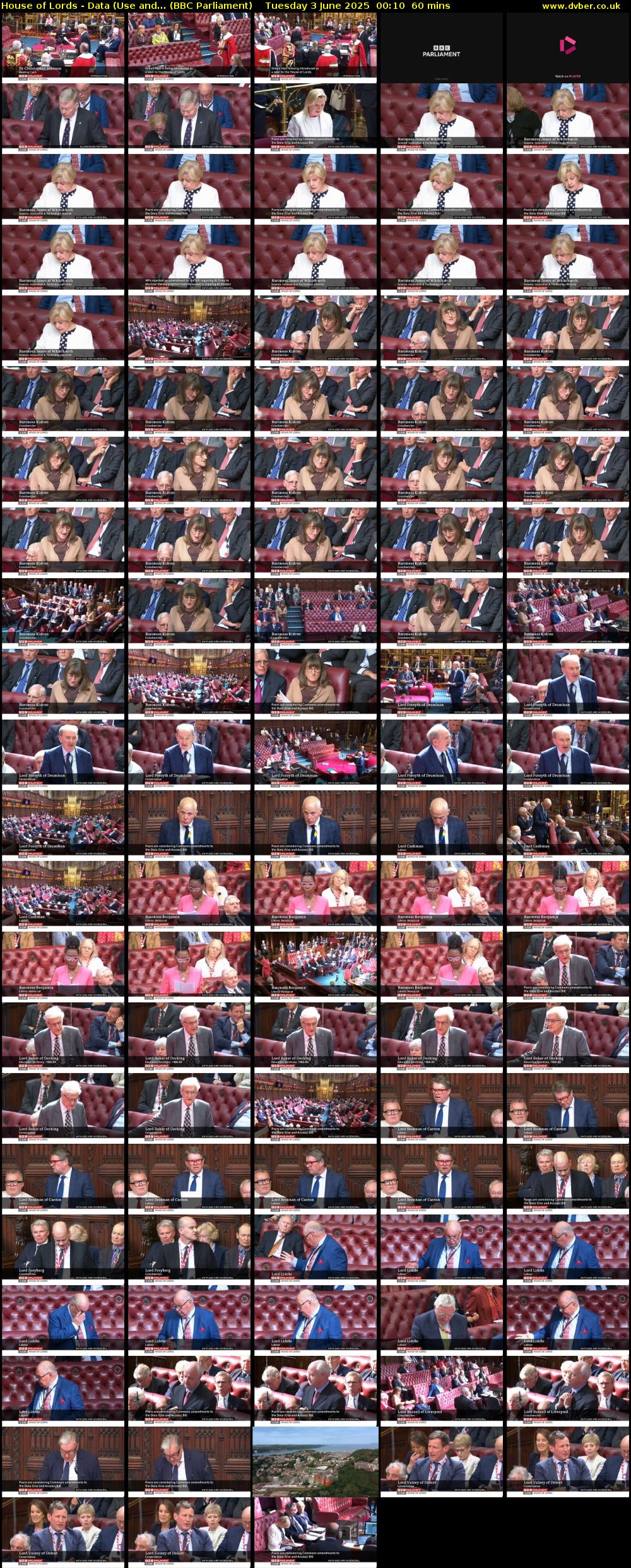 House of Lords - Data (Use and... (BBC Parliament) Tuesday 3 June 2025 00:10 - 01:10