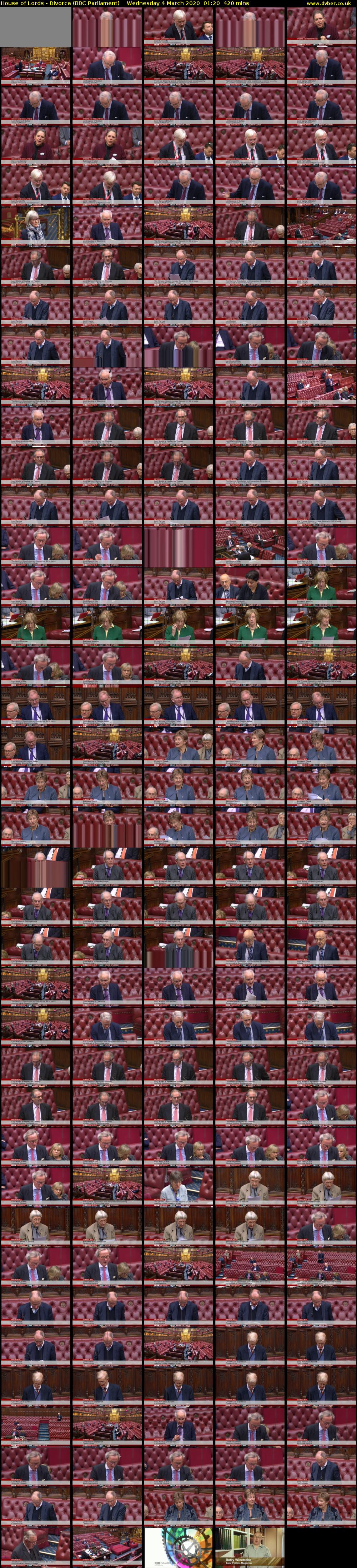 House of Lords - Divorce (BBC Parliament) Wednesday 4 March 2020 01:20 - 08:20