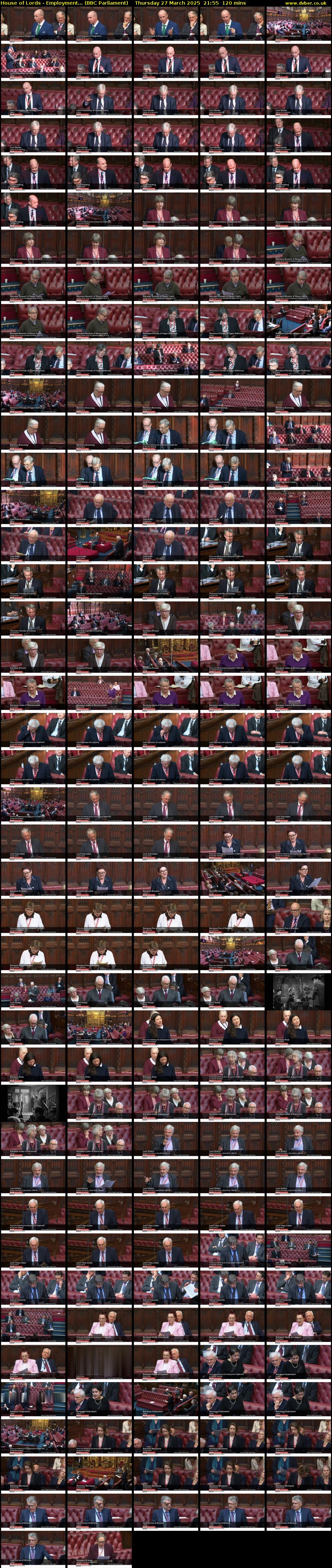 House of Lords - Employment... (BBC Parliament) Thursday 27 March 2025 21:55 - 23:55