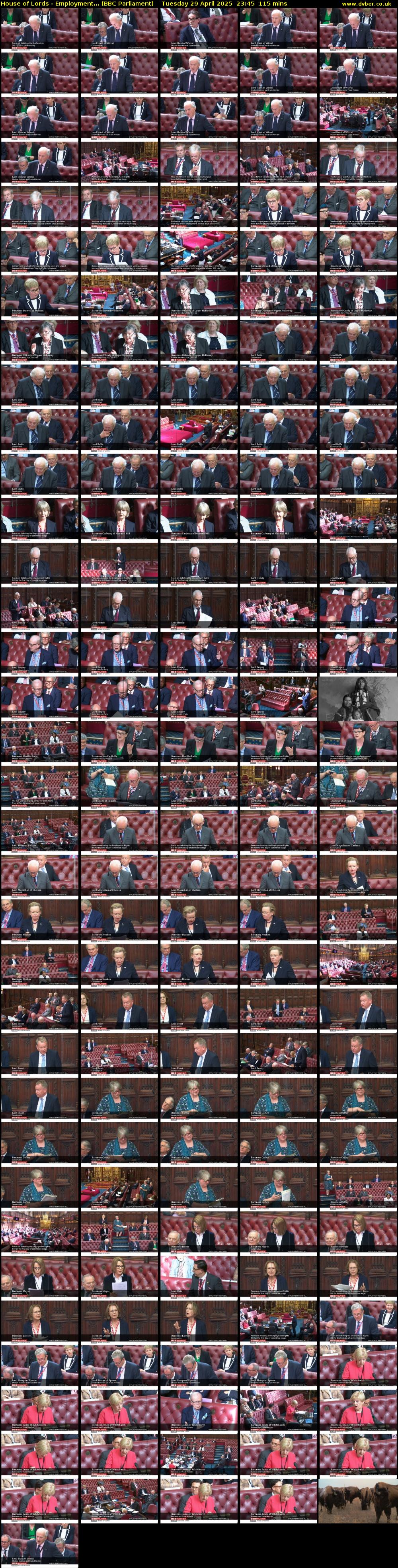 House of Lords - Employment... (BBC Parliament) Tuesday 29 April 2025 23:45 - 01:40