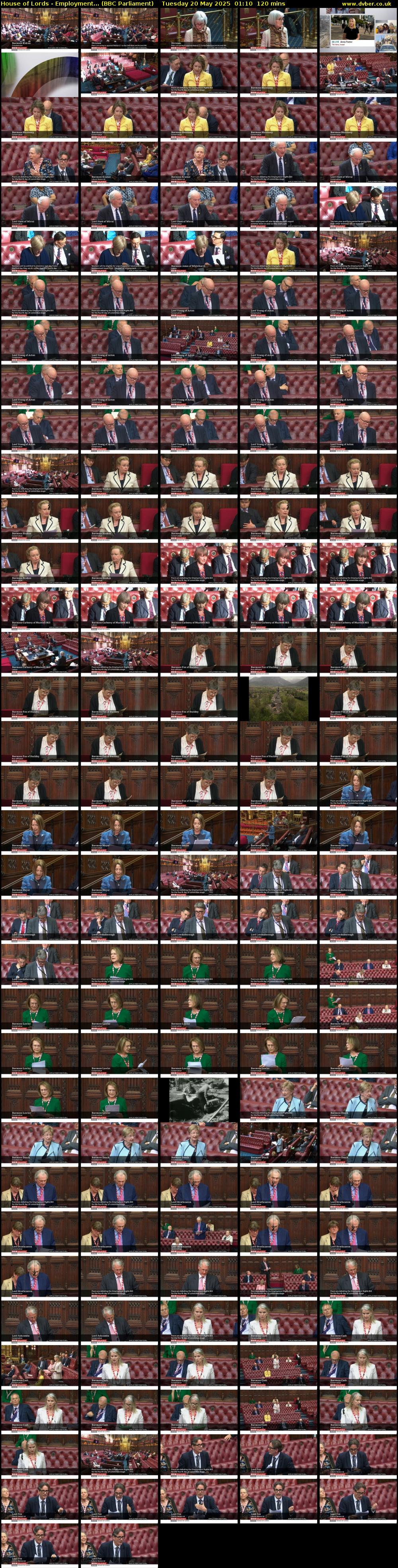 House of Lords - Employment... (BBC Parliament) Tuesday 20 May 2025 01:10 - 03:10