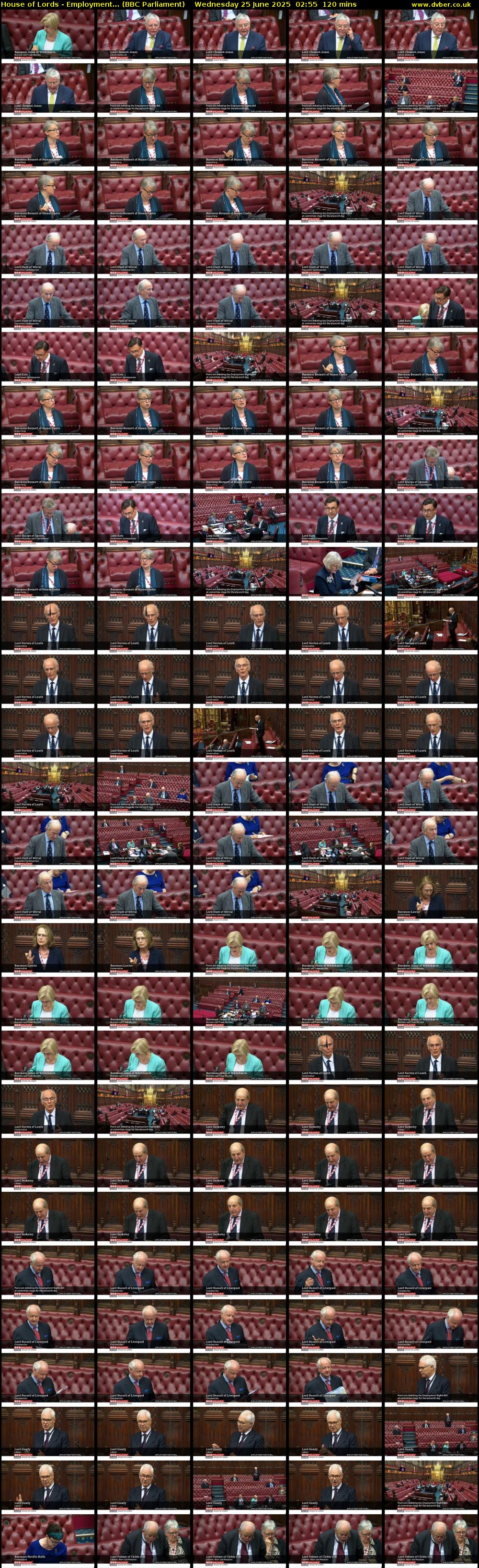 House of Lords - Employment... (BBC Parliament) Wednesday 25 June 2025 02:55 - 04:55