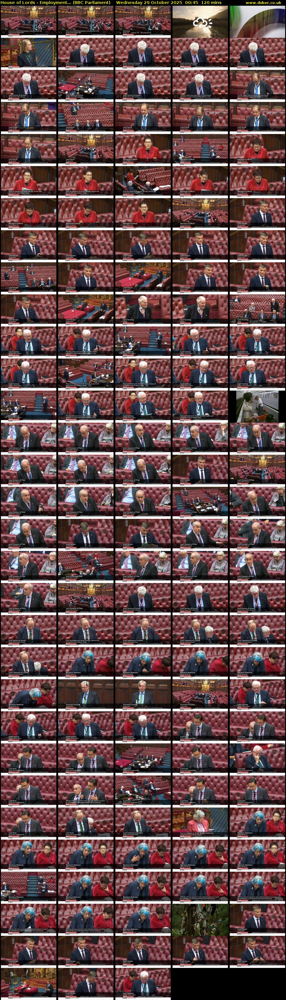 House of Lords - Employment... (BBC Parliament) Wednesday 29 October 2025 00:45 - 02:45