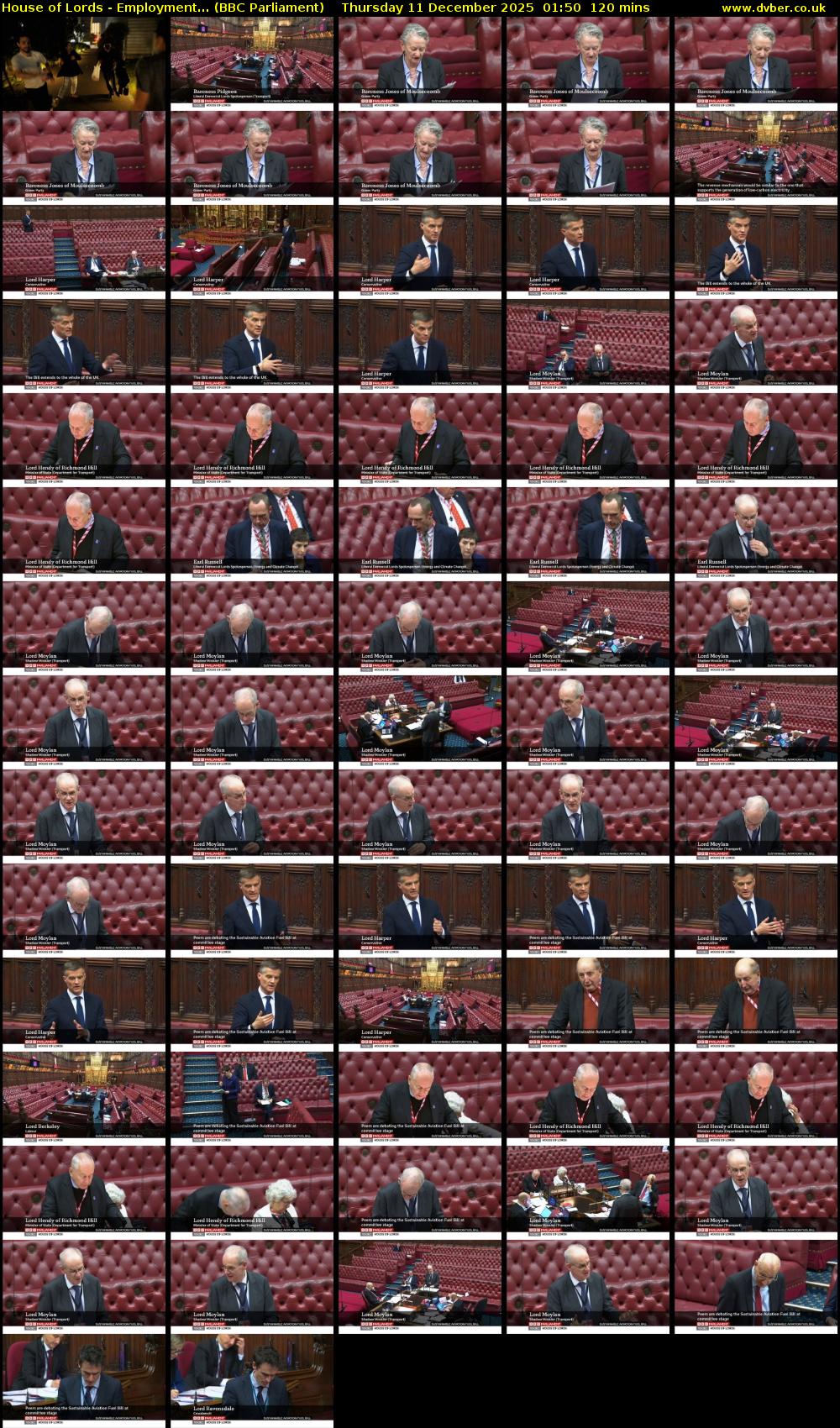 House of Lords - Employment... (BBC Parliament) Thursday 11 December 2025 01:50 - 03:50